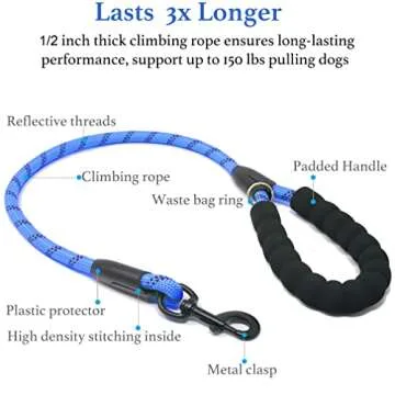iYoShop Dual Dog Leash with 360 Swivel Design for Two Dogs