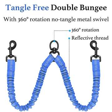 iYoShop Dual Dog Leash with 360 Swivel Design for Two Dogs