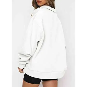 BLENCOT Women Half Zip Oversized Sweatshirt for All