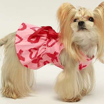 Stylish Fitwarm XOXO Dog Dress for Small Pets