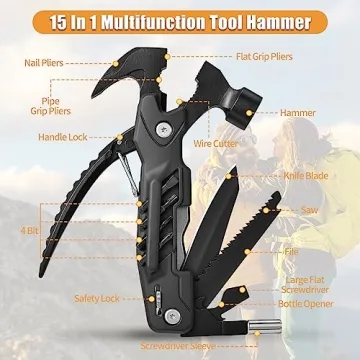 Ultimate 15-in-1 Multitool Hammer for Outdoor Enthusiasts