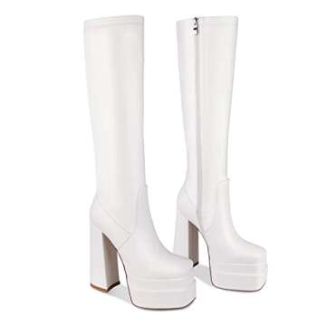 Stylish WETKISS Women's Knee High Platform Boots