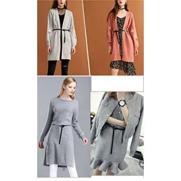 shengweiao Women's Adjustable Leather Belts Fashion Skinny Waist Strap (Small, Black)