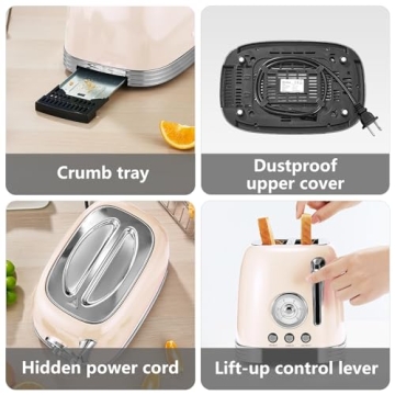 Wiltal Retro Toaster: Stylish, Safe & Compact