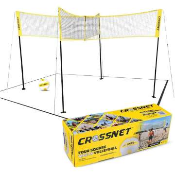 CROSSNET 4-Way Volleyball Game Set for All Ages