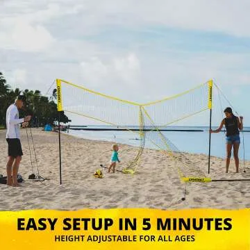 CROSSNET 4-Way Volleyball Game Set for All Ages