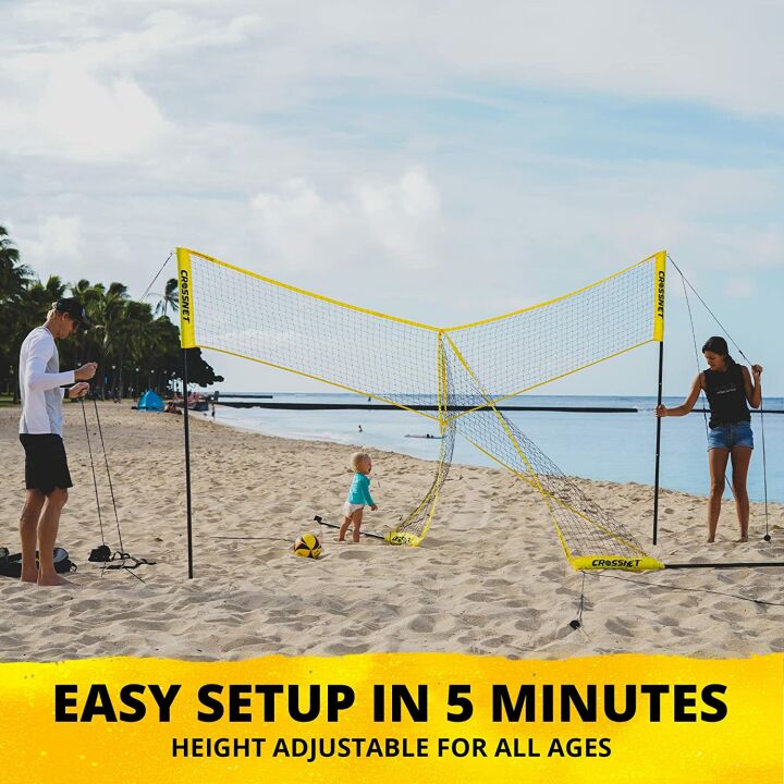 CROSSNET 4-Way Volleyball Game Set for All Ages