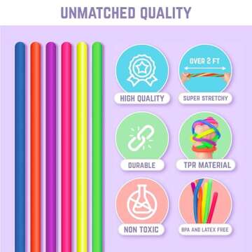 BUNMO Easter Basket Essentials - Stretchy Strings - Sensory Toys - Stimulating & Addictive Sensory T...