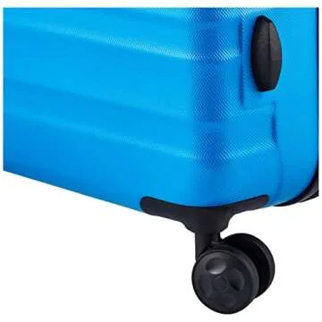 Amazon Basics 26-Inch Hardside Checked Luggage, Hardshell Suitcase With Wheels, Expandable For Up to 15% More Space, With Scratch-Resistant Surface, Four Multi-directional Wheels, Light Blue