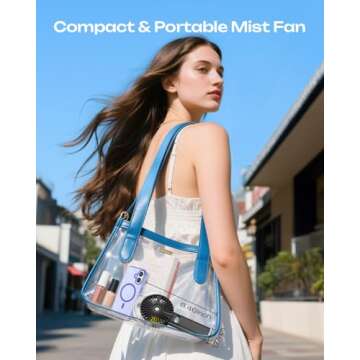 Otlonpe Portable Misting Fan with Rechargeable Battery