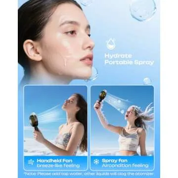 Otlonpe Portable Misting Fan with Rechargeable Battery