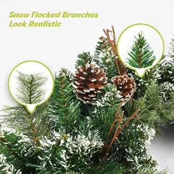 OasisCraft 9 FT Prelit Christmas Garland for Home Decor