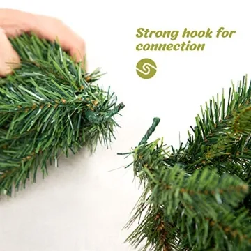 OasisCraft 9 FT Prelit Christmas Garland for Home Decor