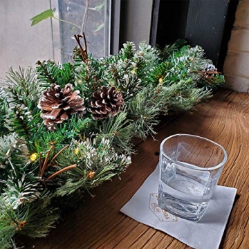 OasisCraft 9 FT Prelit Christmas Garland for Home Decor