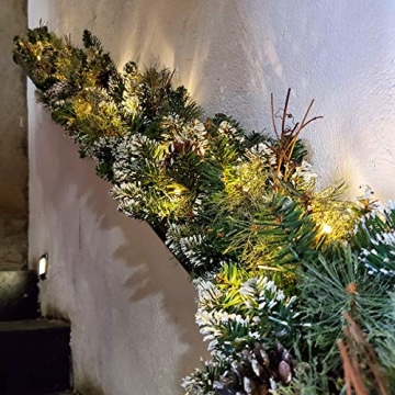 OasisCraft 9 FT Prelit Christmas Garland for Home Decor