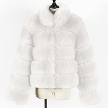 Women's Winter Faux Fur Cropped Fuzzy Coat 2024