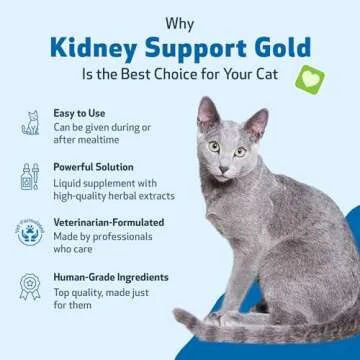 Pet Wellbeing Kidney Support Gold for Cats - Natural Kidney Support