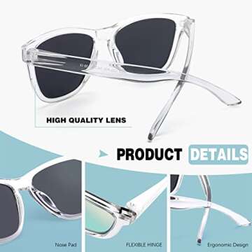 GEELUN VIYSIOO Retro Polarized Sunglasses for UV Protection