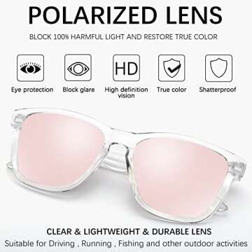 GEELUN VIYSIOO Retro Polarized Sunglasses for UV Protection