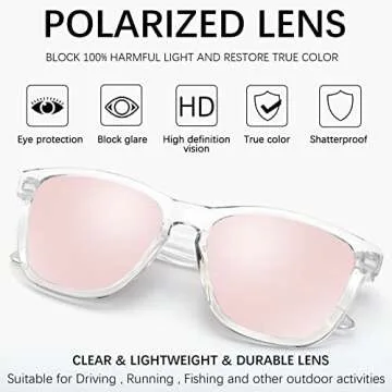 GEELUN VIYSIOO Retro Polarized Sunglasses for UV Protection