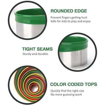 Round Cookie Biscuit Cutter Set - 12 PCS Stainless Steel Set