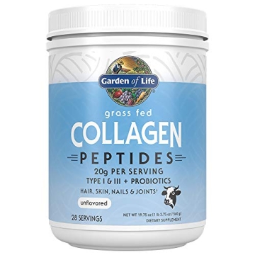 Garden of Life Grass Fed Collagen Peptides Powder – Unflavored Collagen Powder for Women Men Hair ...