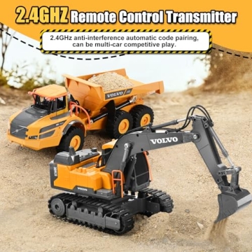 DOUBLE E Volvo RC Excavator Remote Control Toy for Kids