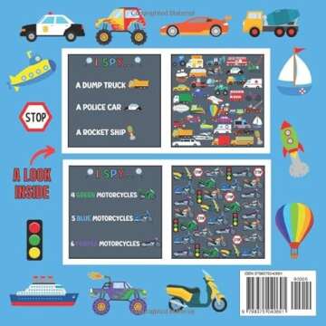 I Spy Book for Kids Ages 2-5 • Vehicles Seek and Find Activity for Children and Toddlers (I Spy Co...