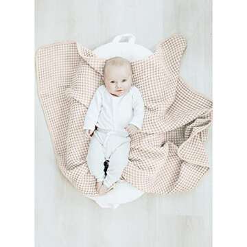 Konssy Waffle Baby Blanket, Soft Lightweight Toddler Blanket