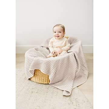 Konssy Waffle Baby Blanket, Soft Lightweight Toddler Blanket