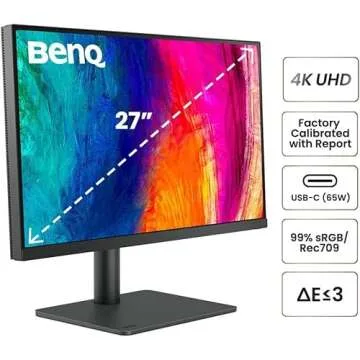 BenQ PD2705U 27" 4K UHD Monitor - Professional Color Accuracy