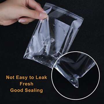 NEOACT 400 Pcs 4"x4.73" Clear Resealable Cellophane Bags Good for Bakery, Candle, Soap, Cookie Poly Bags