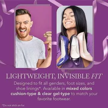 Ballotte Silicone Heel Protectors, Foot Grips for Women, Soft Silicone Shoe Inserts for Big Shoes, Alleviates Slipping & Discomfort, Comfortable Cushioning for High Heels, 8-Pack Multicolor (Natural)