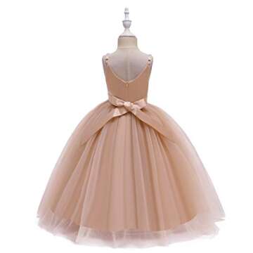 Glamulice Flower Girl Dress Kids Lace Spaghetti Strap Tulle Dresses Wedding Bridesmaid Pageant Party...