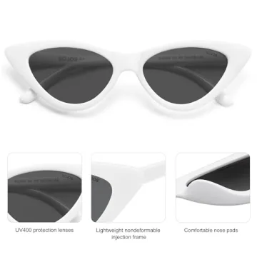 SOJOS Retro Cat Eye Sunglasses Women UV400 Protection
