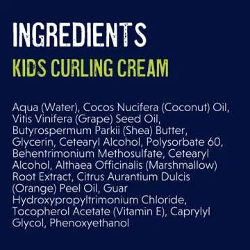 YOUNG KING HAIR CARE Kids Curl Cream for Wavy, Kinky and Curly Hair | Curl Defining, Moisturizing & Softening with Shea Butter and Marshmallow Root | 8 oz