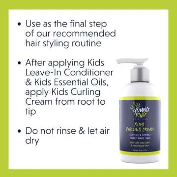 YOUNG KING HAIR CARE Kids Curl Cream for Wavy, Kinky and Curly Hair | Curl Defining, Moisturizing & Softening with Shea Butter and Marshmallow Root | 8 oz