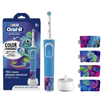 Oral-B Kids Electric Toothbrush with Sensitive Brush Head and Timer, for Kids 3+ (Product Design May...