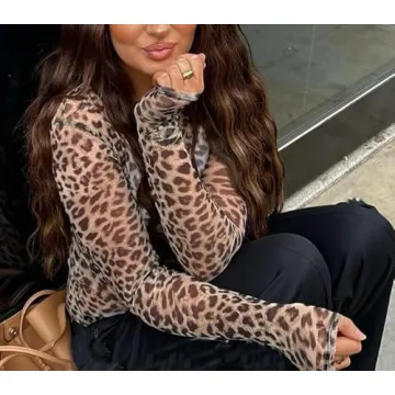 Sheer Lace Long Sleeve Crop Top for Women Stylish Essential