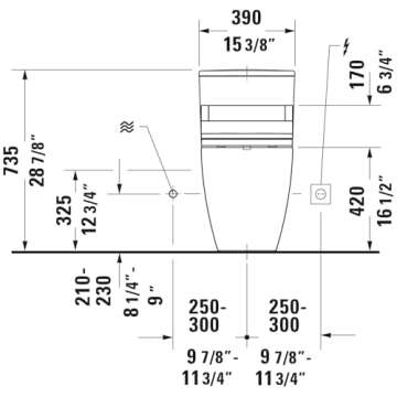 Duravit ME by Starck One-Piece Elongated Toilet - 0.92/1.32 GPF