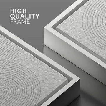 SIGNWIN Framed Canvas Print Wall Art White Vintage Geometric Spirals Abstract Shapes Illustrations Modern Art Decorative Contemporary Colorful for Living Room, Bedroom, Office - 16"x24" White