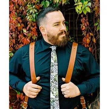 DAZI Men's Floral Print Skinny Tie for Weddings and Gifts