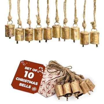 AKATVA Gold Christmas Ornaments Set – Vintage Christmas Decor for Tree – Gold Christmas Bells ?...