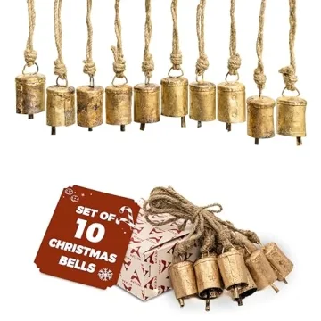 AKATVA Gold Christmas Ornaments Set – Vintage Christmas Decor for Tree – Gold Christmas Bells ?...