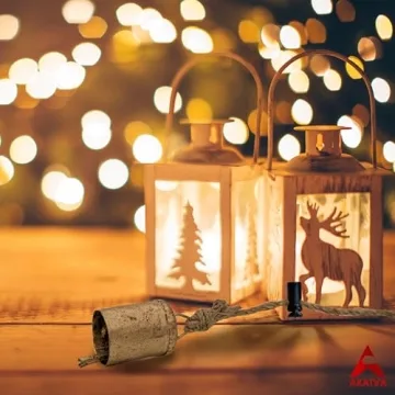 AKATVA Gold Christmas Ornaments Set - Vintage Bells for Christmas