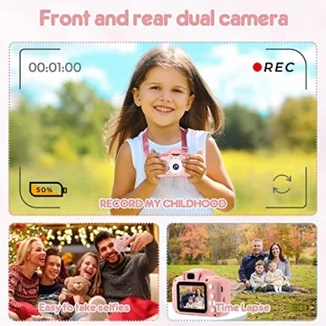 AOGELI Kids Digital Camera with Dual Lenses for Age 3-9