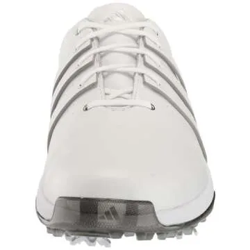 adidas Men's Tour360 24 Golf Shoes, Premium Comfort and Control in Footwear White/Silver Metallic