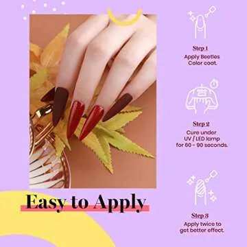 beetles Burgundy Red Gel Polish- 1Pcs 15ml Maroon Red Brown Gel Nail Polish Dark Red Gel Polish Nail Polish Salon DIY UV Lamp Soak Off at Home Nails