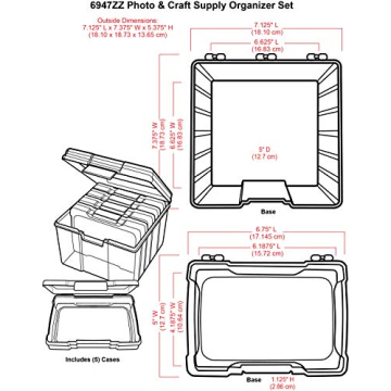 ArtBin 6947ZZ Craft Organizer with 5 Clear Storage Cases