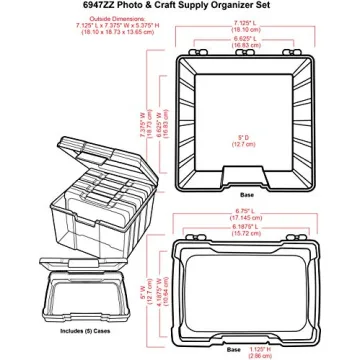ArtBin 6947ZZ Craft Organizer with 5 Clear Storage Cases